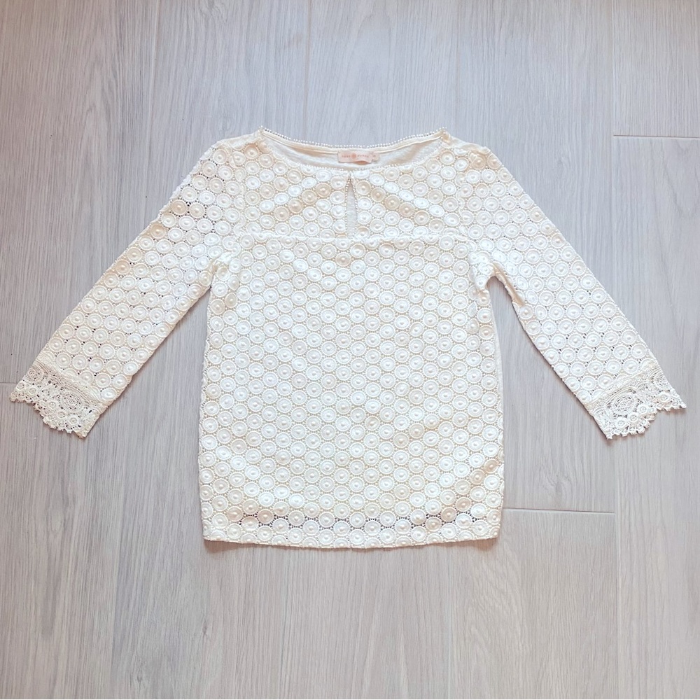 Tory Burch Cream Lace Blouse - Picture 2 of 8